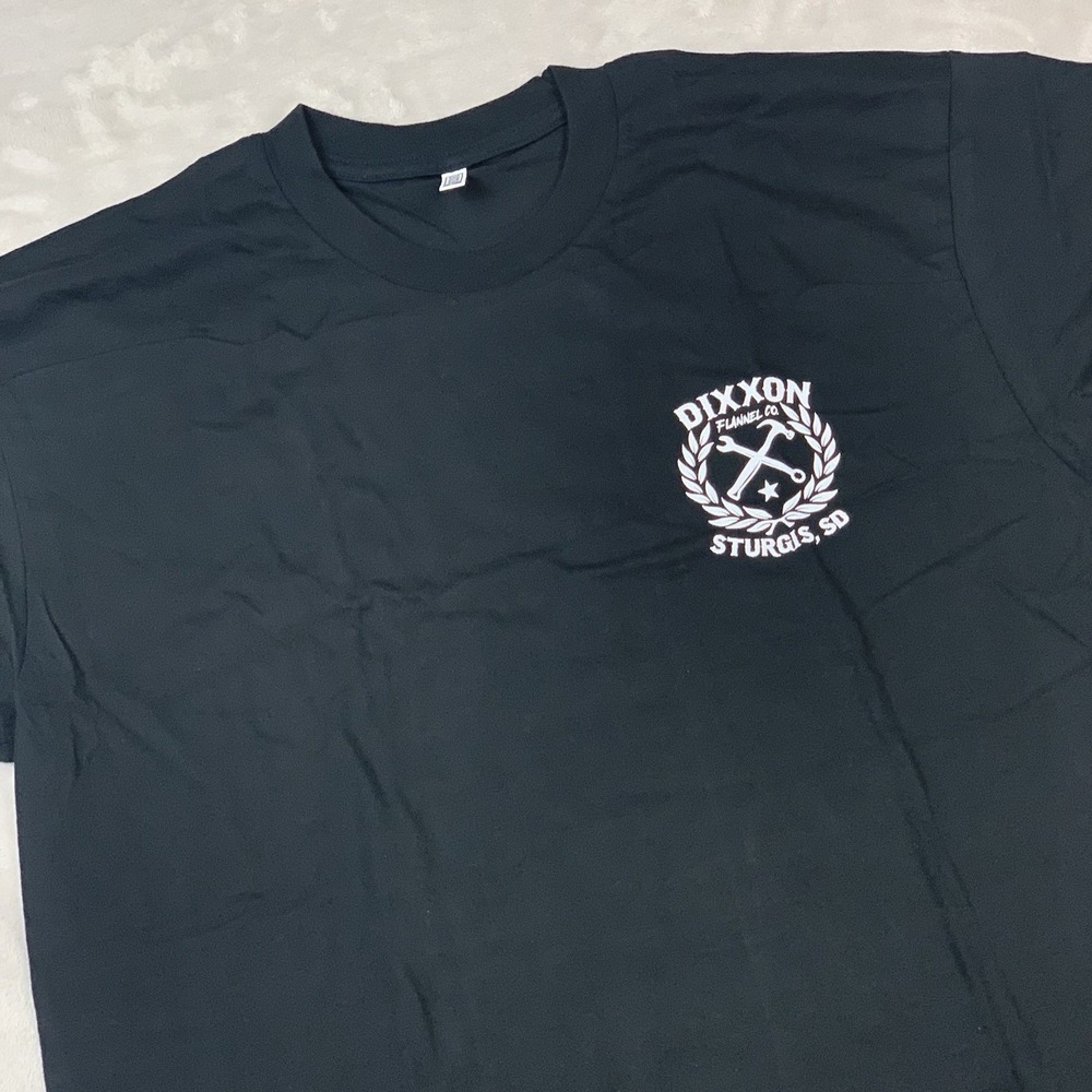 Dixxon Flannel Co Sketchy Crest Sturgis T Shirt Mens Large Black Short Sleeve
